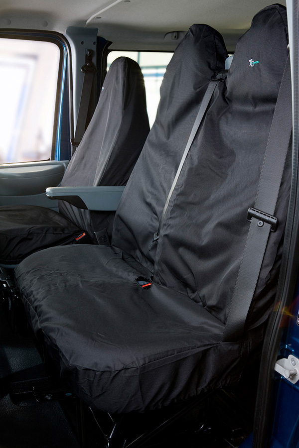 Ford Transit Tipper 2014 Onwards Tailored Passenger Double Seat Cover - Black - TRD14BLK