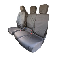 Citroen Berlingo 2008-2018 Tailored Driver And Double Passenger Seat Cover - Black - TA4232+CPDPBLK