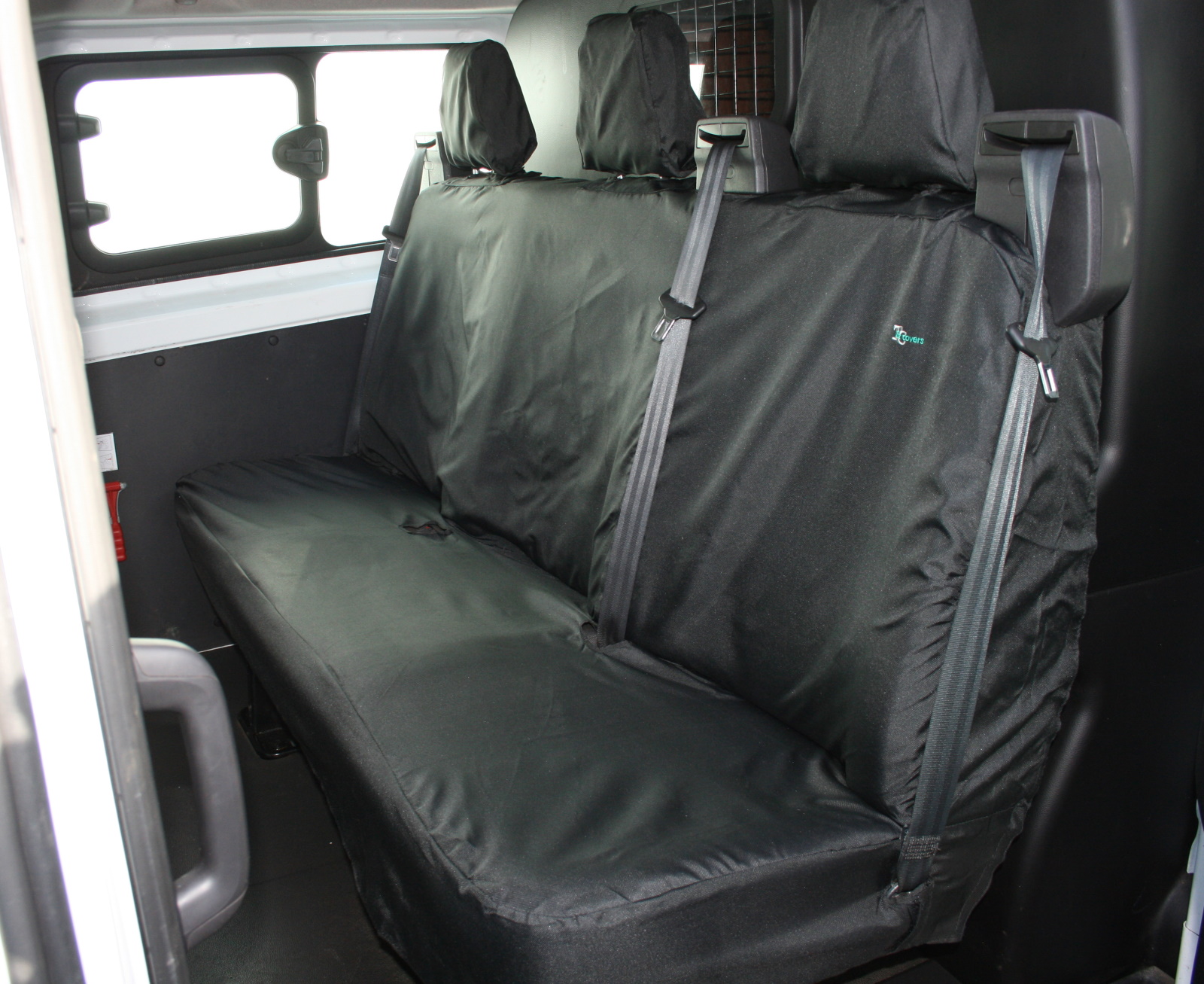 Ford Transit Tipper 2014 Onwards Tailored Van Three Person Rear Seat Cover - Black - TCCBLK